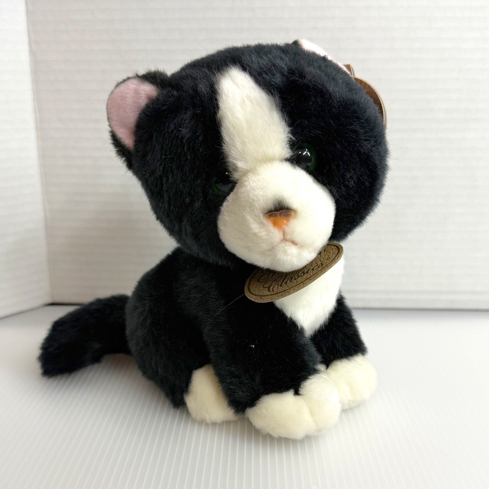 Yomiko Classics Calico Cat Kitten Tuxedo Black & White Stuffed Animal Plush NWT
